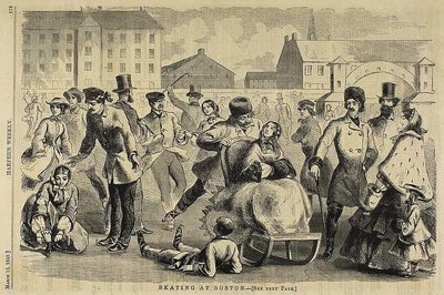 Skating Boston Harpers by Winslow Homer